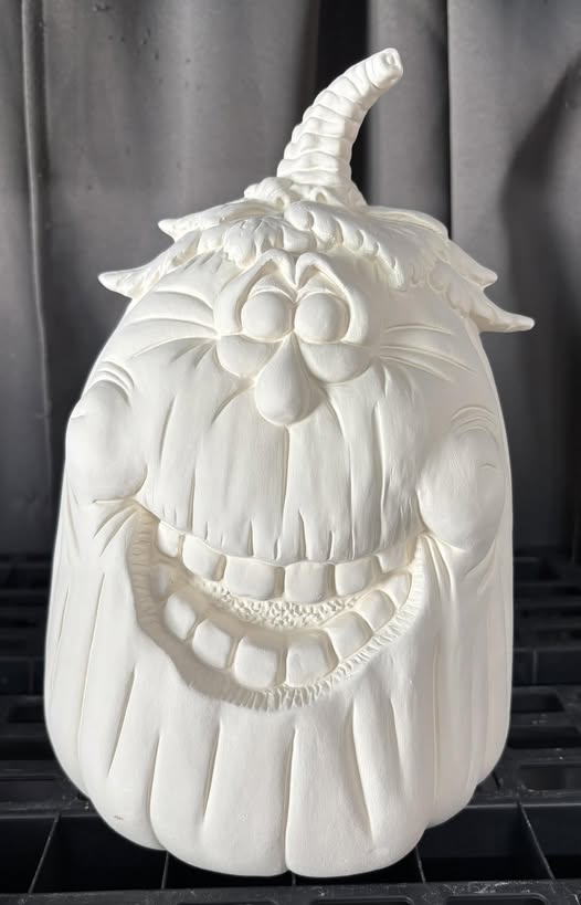 Goofy Pumpkin Ready to Paint Ceramics
