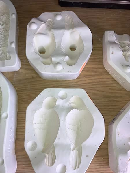 Clay Magic 590 Doves Ceramic Casting Mold (lot# DW) Ceramic Casting Mold FREE SHIPPING