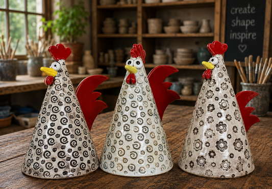 July 30th Thursday @ 4pm Chickens Pottery D.I.Y.