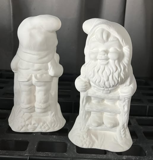 Mini Gnome Climbing Ladder Ready to Paint Ceramics