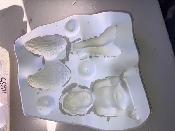 Sitting Cherub Scioto 1784 lot#C18 Ceramic Casting Mold
