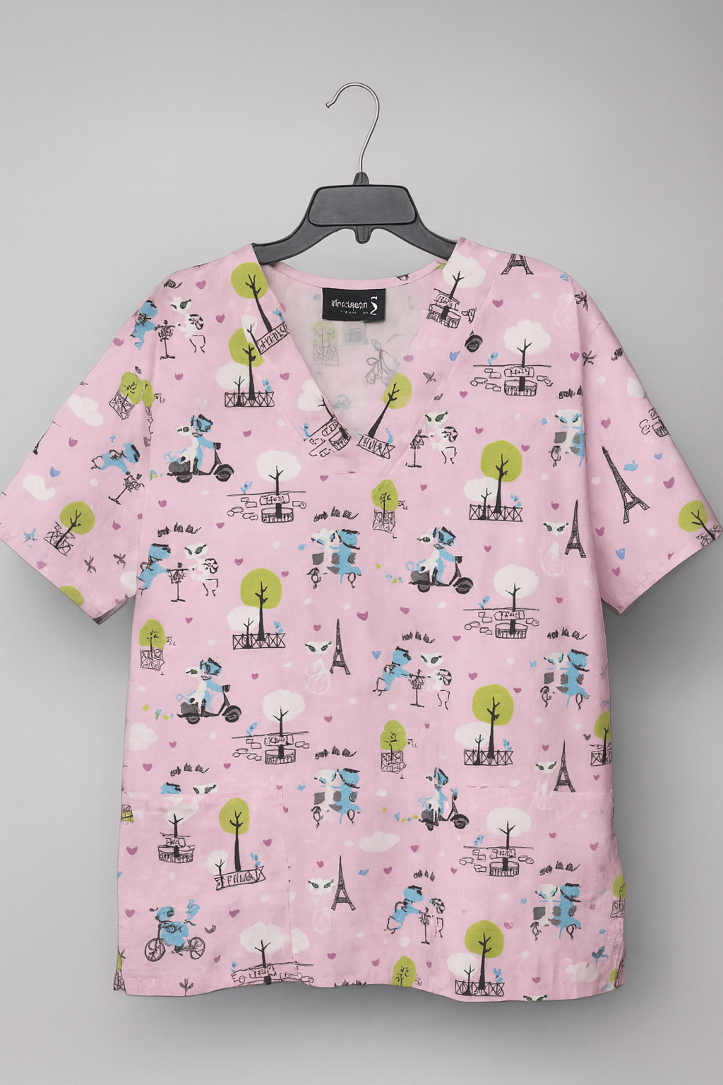 🩺 French Scrub Top 📏 Size: Large