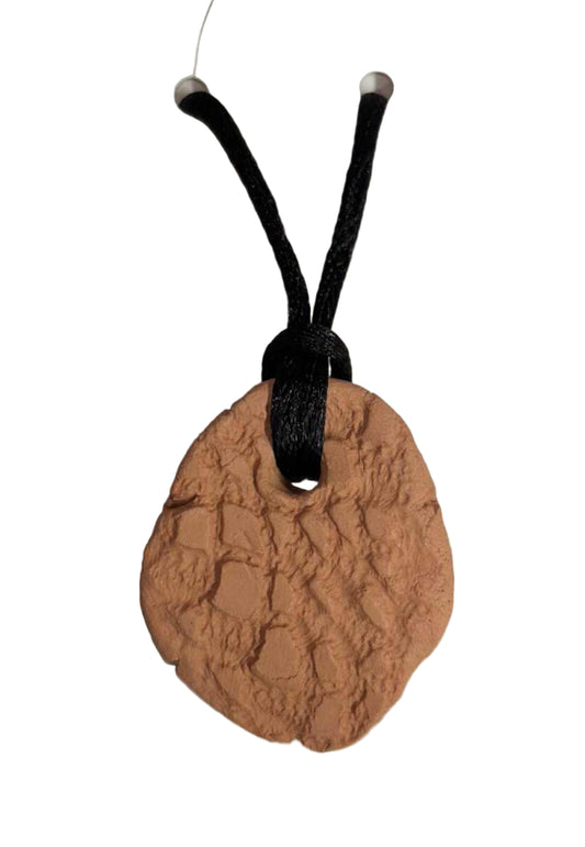 (2) Bare Kiln Fired Clay Pendant