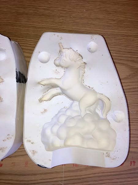 Unicorn on Cloud Ceramic Slip Casting Mold Maker: Kimple
