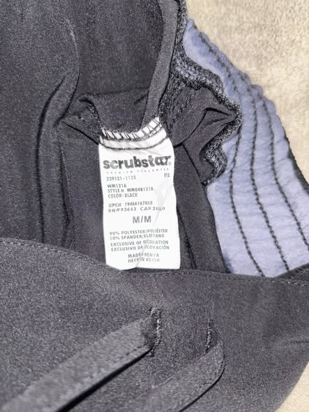 🩺 Scrub Star Scrub Pants 🎨 Color: Black 📏 Size: Medium