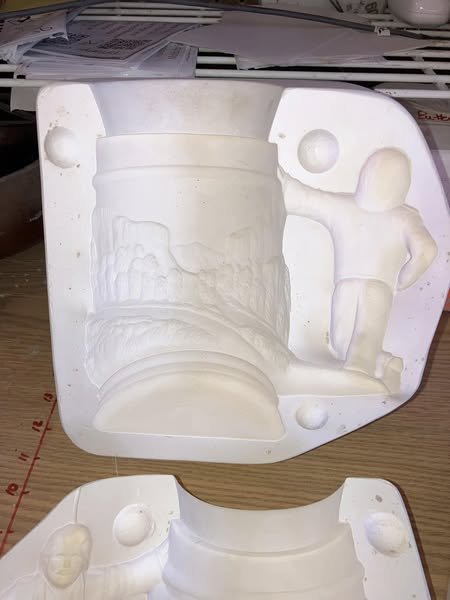Two piece biker/Harley stein Ceramic Slip Casting Maker: Hershey’s 332
