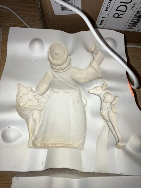 Gare 1442 Santa ringing bell with deer lot# KV  Ceramic Casting Mold FREE SHIPPING