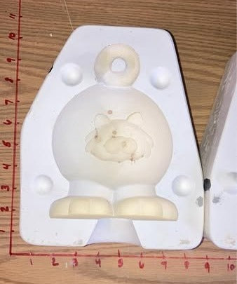 Large Round Kitty Ceramic Slip Casting Mold Maker: Clay Magic 2403