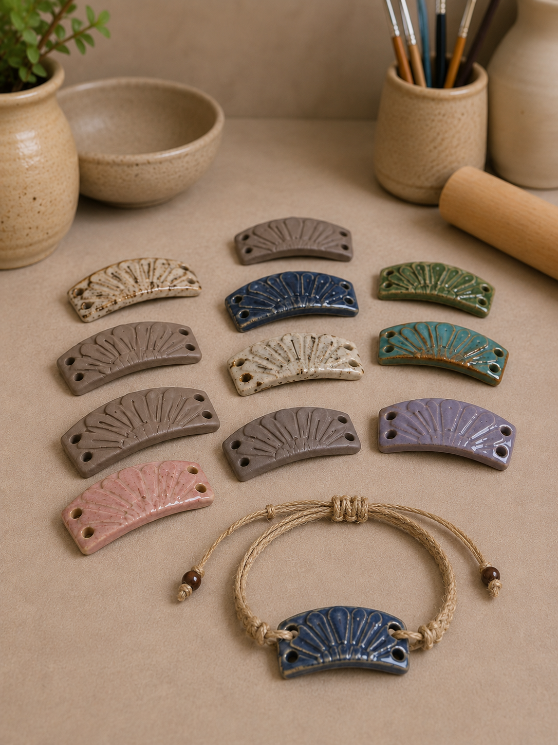 July 31st Friday @ Noon Pottery Bracelets D.I.Y.
