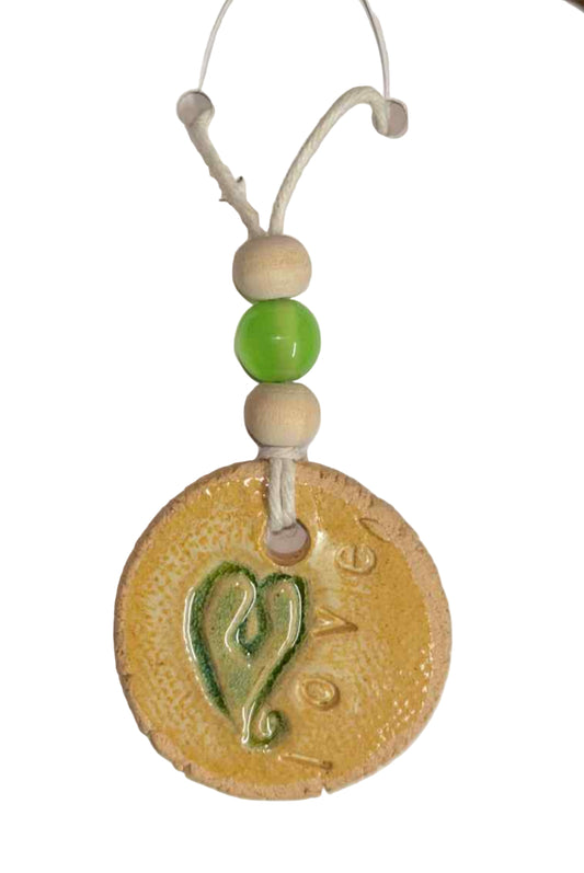 (2) Necklace Kiln Fired & Glaze Fired Pottery