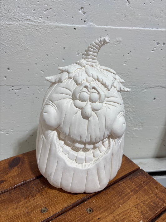 Large Happy pumpkin ready to paint Ceramics