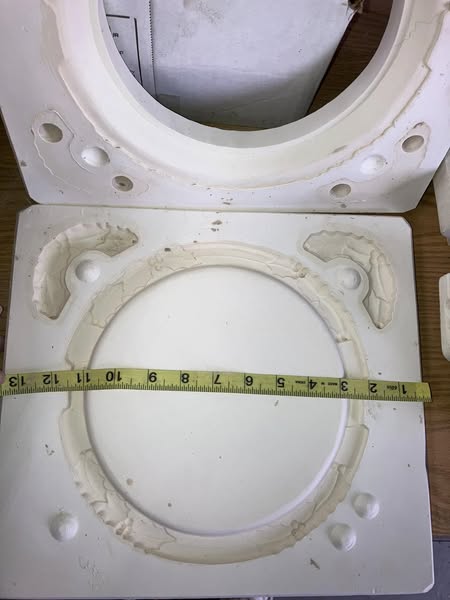 Boothe 1543 Round Holly Tray Ceramic Casting Mold lot# HM