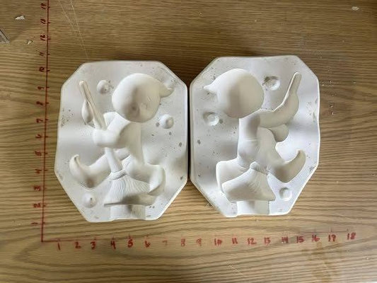 Boo baby on Broom Ceramic Slip Casting Mold Maker: Donna 1220