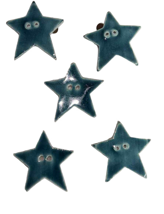 (41) Buttons Kiln Fired & Glaze Fired Pottery