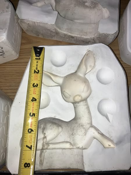 Hutchson 357 Fawn Deer  Ceramic Casting Mold lot#JI