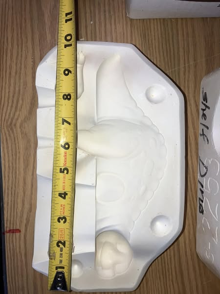 9.5” Sleeping Shelf Dinosaur Scioto 2253 (lot# SO.mbs.cs4s.cct.pkr) Ceramic Casting Mold FREE SHIPPING