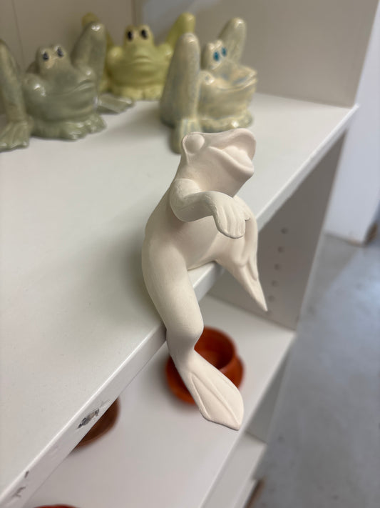 Joking Frog Shelf Sitter RtP Ceramics