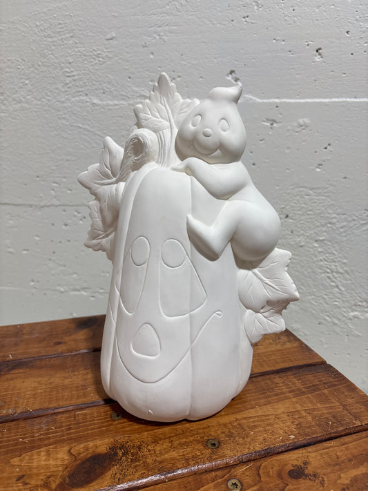 Ghost, climbing, pumpkin ready to paint Ceramics
