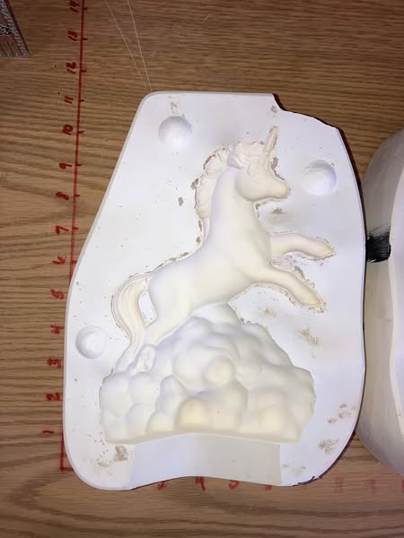 Unicorn on Cloud Ceramic Slip Casting Mold Maker: Kimple
