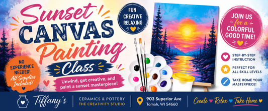 August 17th 1pm Sunset Canvas Painting Class