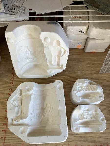 Two piece biker/Harley stein Ceramic Slip Casting Maker: Hershey’s 332