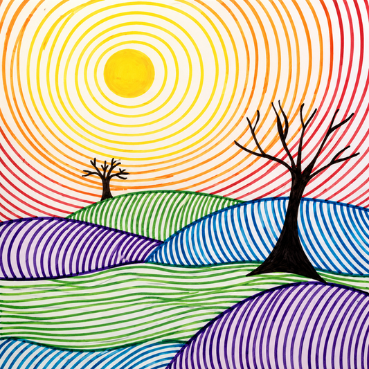 September 1st @ 1:30pm Abstract Landscape Marker Painting