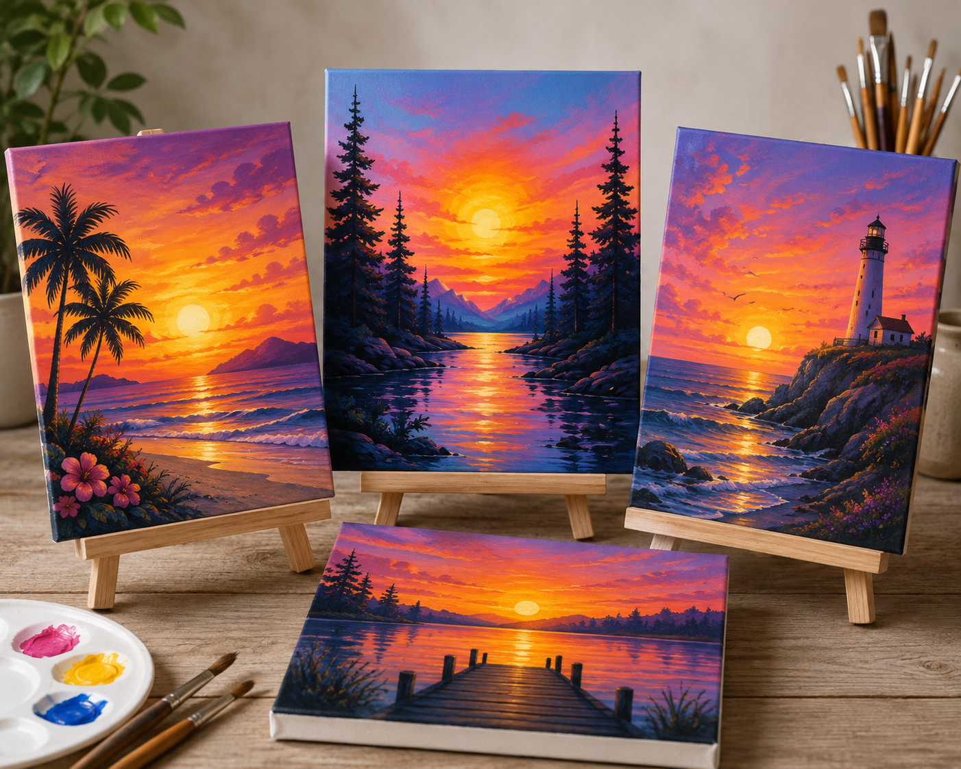 Sunset Canvas Painting Social