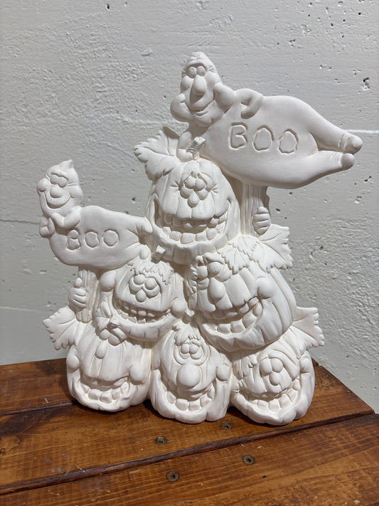 Pumpkin and ghost stack ready to paint Ceramics