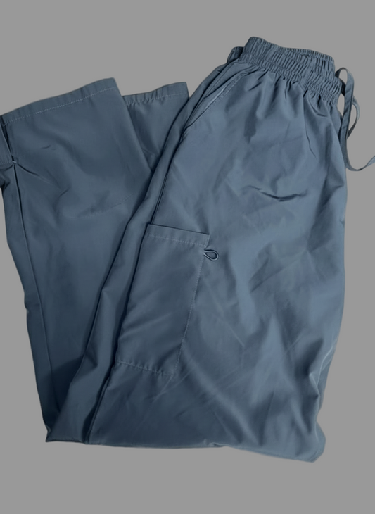 🩺 Divine Stretch by JD Scrub Pants 🎨 Color: Slate Blue / Gray 📏 Size: Medium