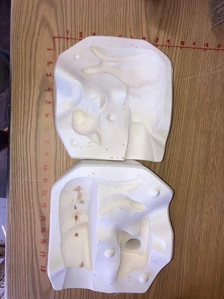 Cat Shelf Sleeper Ceramic Slip Casting Mold Maker: Scioto 2175