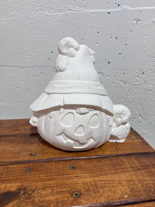 Pumpkin with crows ready to paint Ceramics