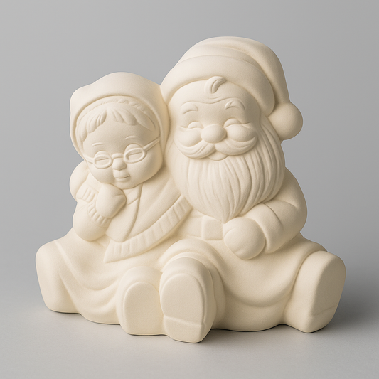 🎅🤶 Mr. & Mrs. Claus 🎨 Ready to Paint Ceramics