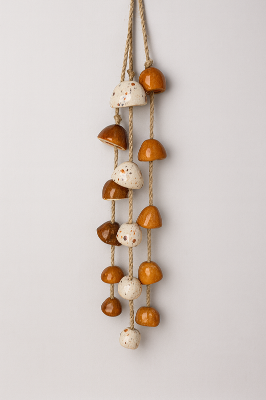 🔔 Pottery Rope Charms Glaze-Finished