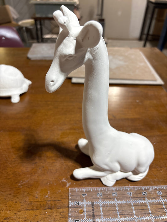 Laying Giraffe Ready to Paint Ceramics