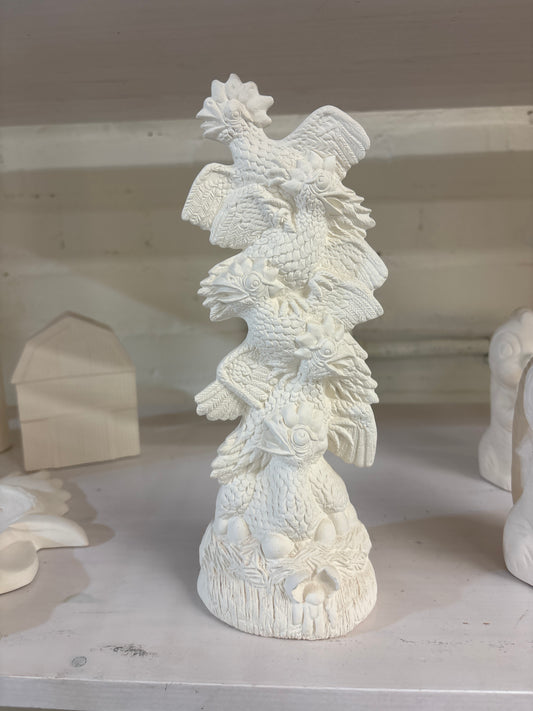Rooster chicken stack