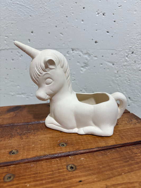 Unicorn planter ready to paint Ceramics
