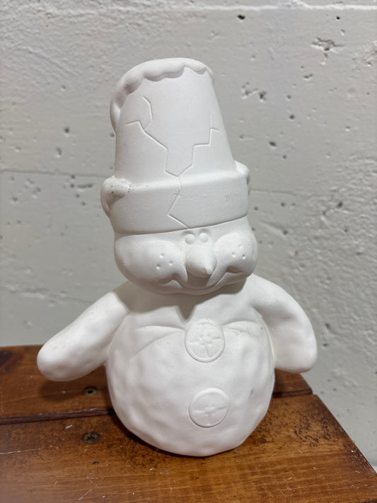 Crackpot snowman ready to paint Ceramics