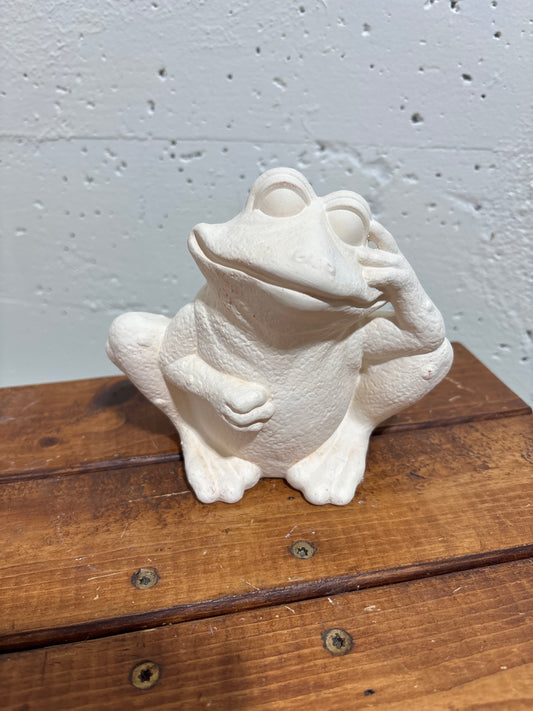 Thinking frog ready to paint Ceramics