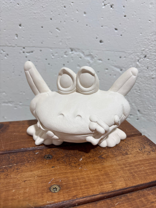 Long legged big eyed frog ready to paint Ceramics