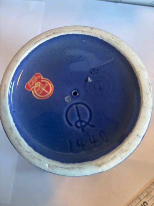 Vintage Czech Art Pottery Pedestal Bowl – Mid-Century