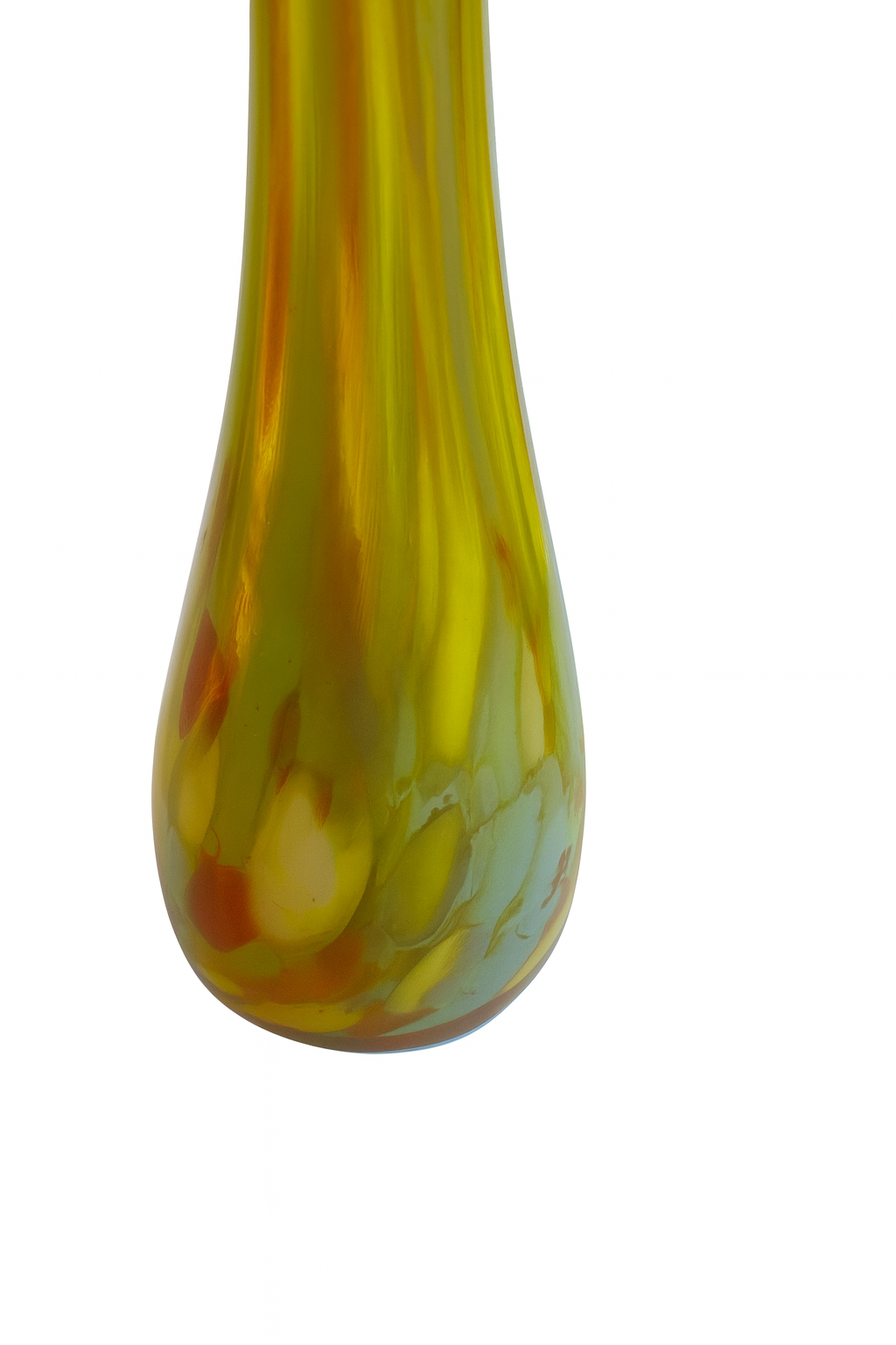 Hand-Blown Art Glass Bud Vase (10”)