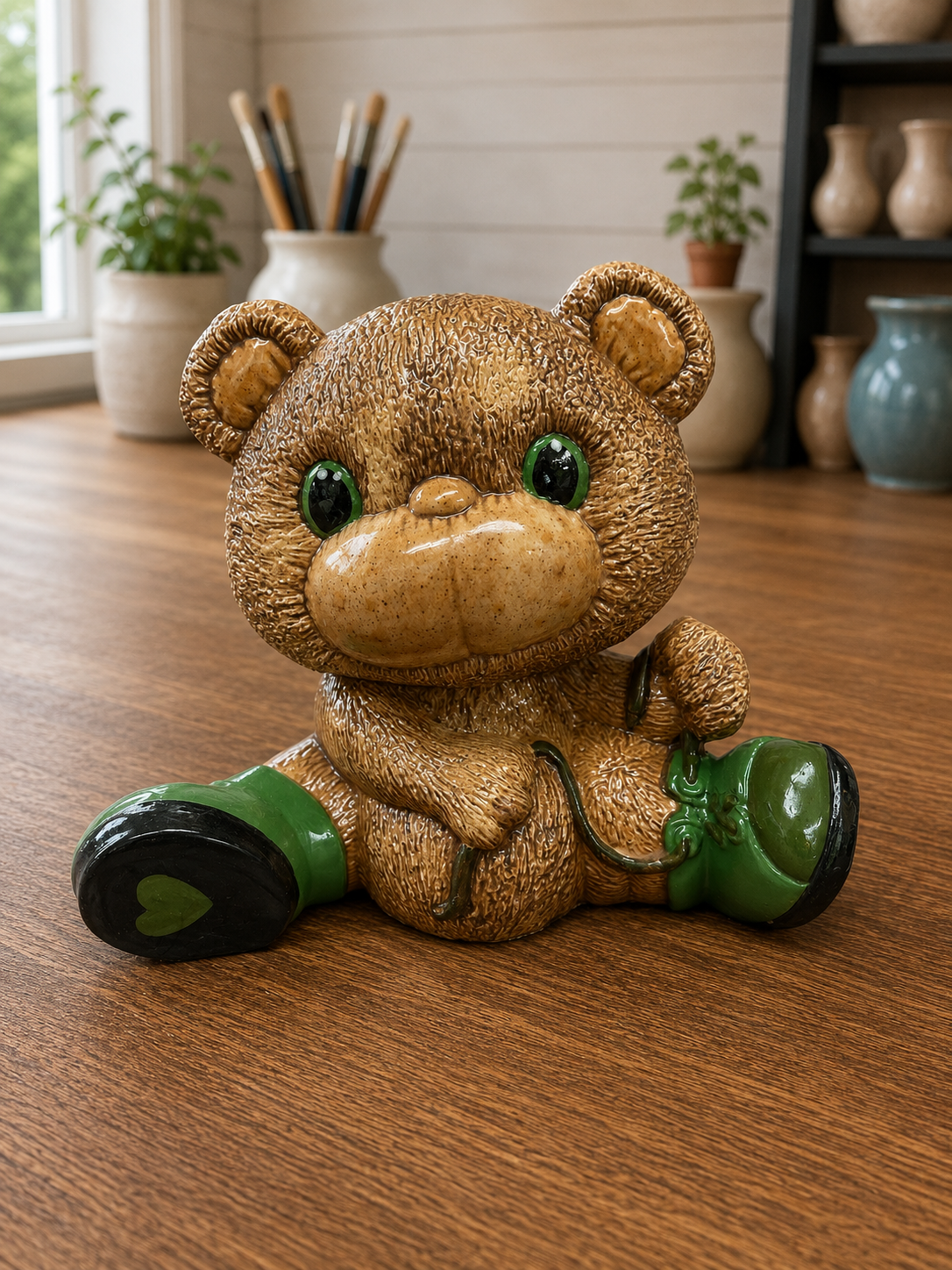 Teddy bear casted, ceramic children’s decor