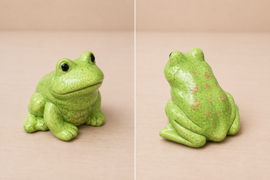Small green garden toad