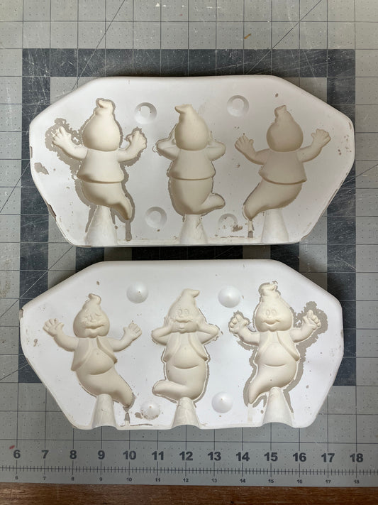 Pumpkin Poker Ghosts (520) Ceramic Casting Mold