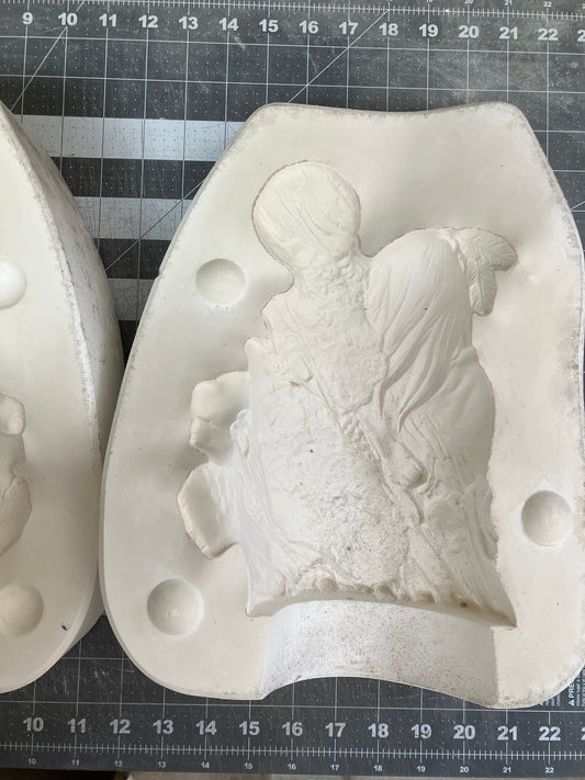 Wolf Maiden Native American Indian Kimple 2530 (609) Ceramic Casting Mold