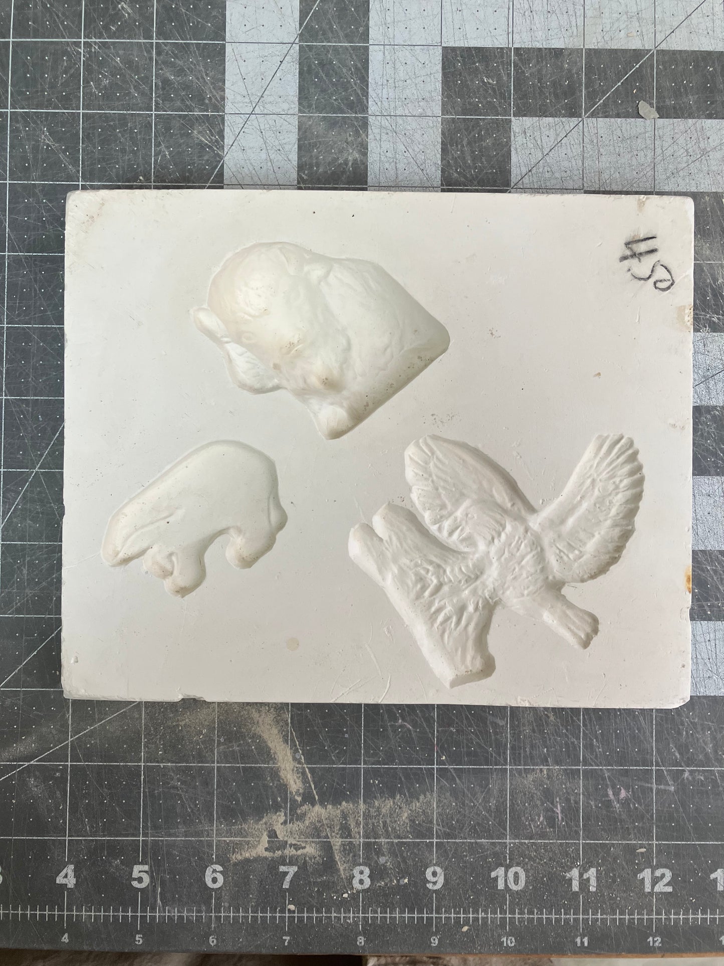 Eagle Buffalo Bear Solid pour (615) Ceramic Casting Mold