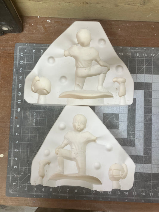 Football Player Clay Magic 1337 (623) Ceramic Casting Mold